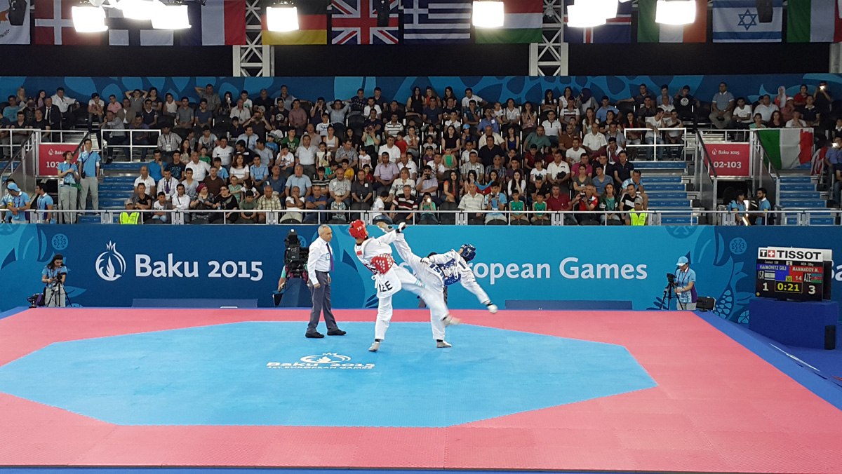 Baku 2015: Azerbaijani taekwondo fighter in quarterfinals