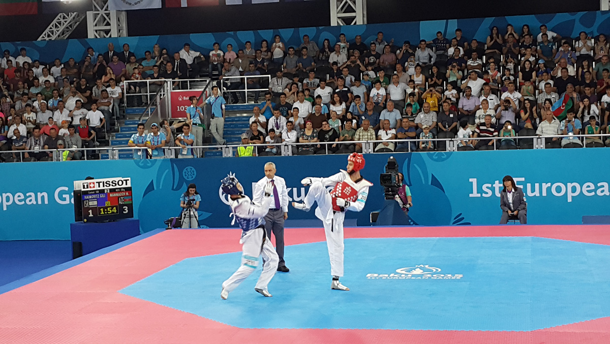 Baku 2015: Azerbaijani taekwondo fighter in quarterfinals
