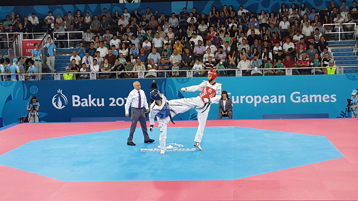 Baku 2015: Azerbaijani taekwondo fighter in quarterfinals