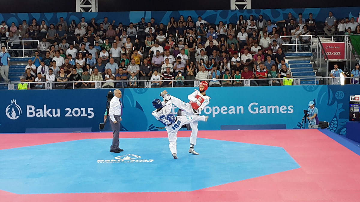 Baku 2015: Azerbaijani taekwondo fighter in quarterfinals