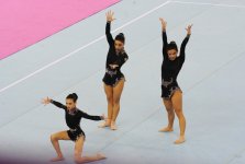 Baku 2015: Azerbaijani female gymnasts reach finals in acrobatic gymnastics (PHOTO)