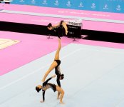 Baku 2015: Azerbaijani female gymnasts reach finals in acrobatic gymnastics (PHOTO)