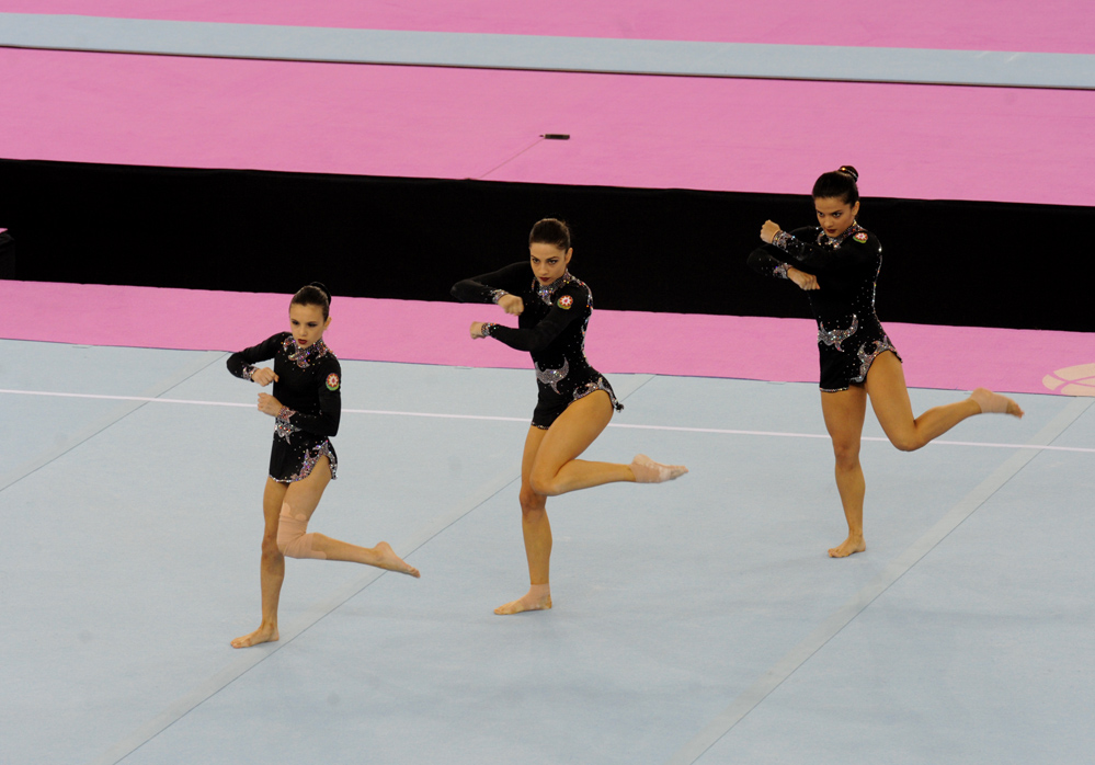 Baku 2015: Azerbaijani female gymnasts reach finals in acrobatic gymnastics (PHOTO)