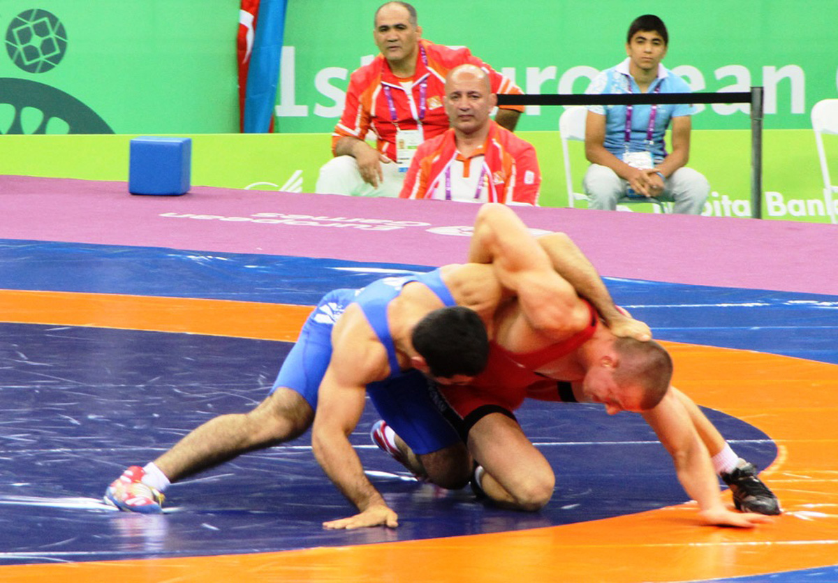 Azerbaijani wrestler Mursaliyev in 1/4 finals at Rio Olympics