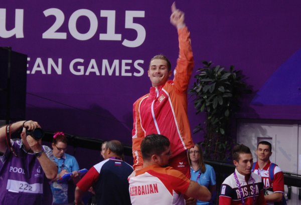 Baku 2015: Azerbaijani gymnast wins gold in parallel bars exercise (PHOTO)