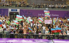 Azerbaijan’s first lady awards artistic gymnastics winners of Baku 2015 (PHOTO) (VIDEO)