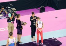 Azerbaijan’s first lady awards artistic gymnastics winners of Baku 2015 (PHOTO) (VIDEO)