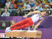 Baku 2015: Azerbaijani gymnast wins silver in pommel horse exercise (PHOTO)