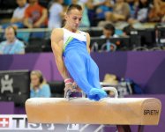 Baku 2015: Azerbaijani gymnast wins silver in pommel horse exercise (PHOTO)