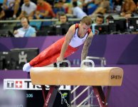 Baku 2015: Azerbaijani gymnast wins silver in pommel horse exercise (PHOTO)