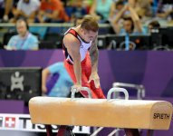 Baku 2015: Azerbaijani gymnast wins silver in pommel horse exercise (PHOTO)