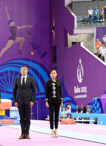 Azerbaijan’s first lady awards artistic gymnastics winners of Baku 2015 (PHOTO) (VIDEO)