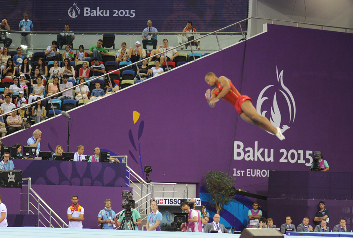 Baku 2015: Azerbaijani gymnast wins silver in pommel horse exercise (PHOTO)