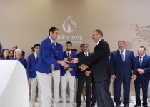 Mehriban Aliyeva awarded with “Heydar Aliyev” order for big contribution to organization of Baku 2015