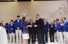 Mehriban Aliyeva awarded with “Heydar Aliyev” order for big contribution to organization of Baku 2015