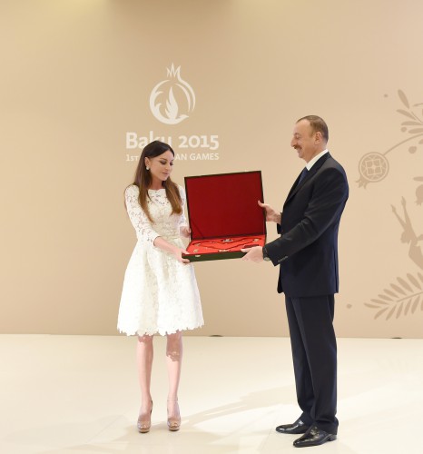 Mehriban Aliyeva awarded with “Heydar Aliyev” order for big contribution to organization of Baku 2015