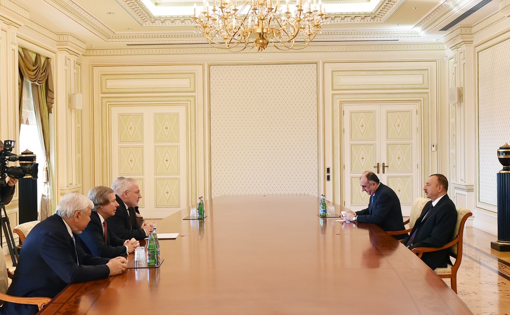 President Ilham Aliyev receives OSCE Minsk Group co-chairs