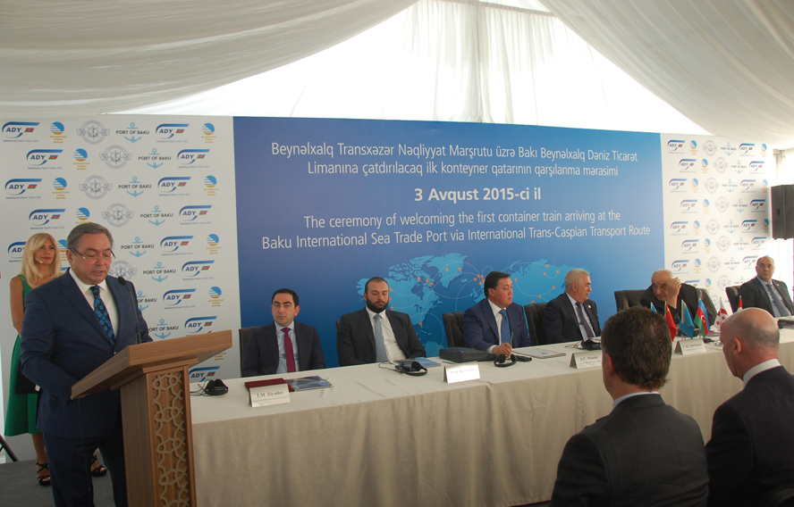 Baku receives first train via Trans-Caspian int’l transport route (PHOTO)