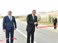 Azerbaijani president attends opening of Siyazan-Mashrif highway