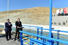 Azerbaijani president attends ceremony of water supply from Takhtakorpu-Jeyranbatan canal (PHOTO)