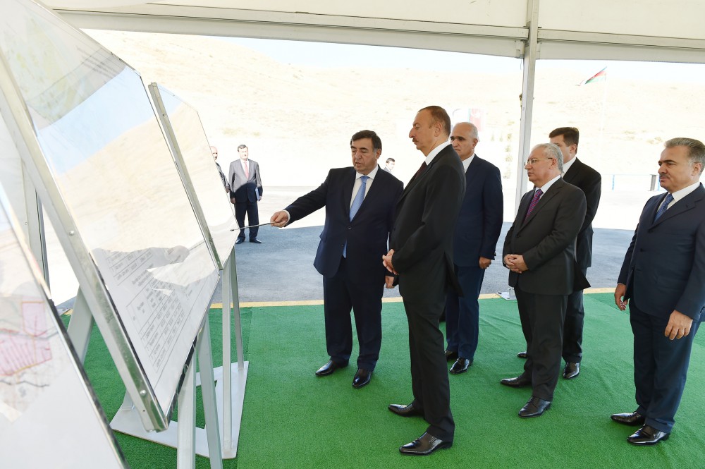 Azerbaijani president attends ceremony of water supply from Takhtakorpu-Jeyranbatan canal (PHOTO)
