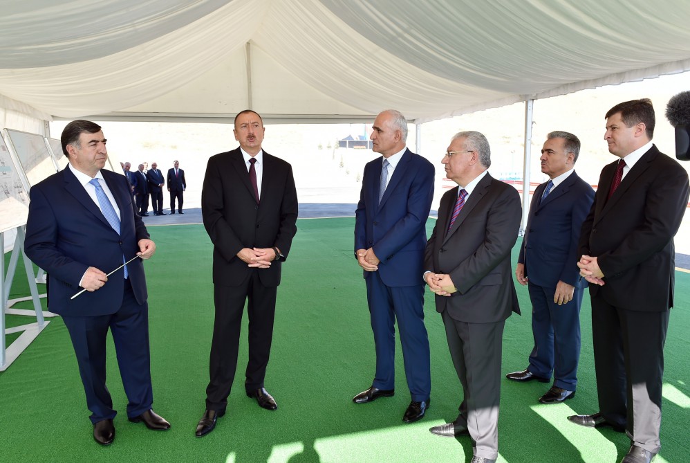 Azerbaijani president attends ceremony of water supply from Takhtakorpu-Jeyranbatan canal (PHOTO)