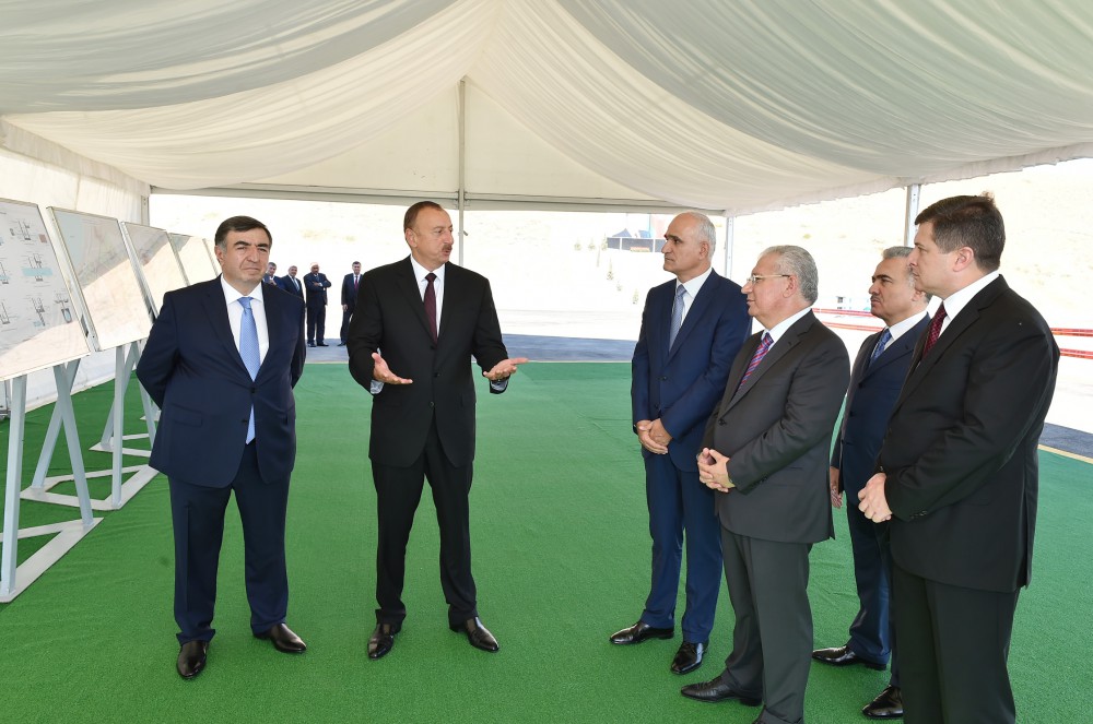 Azerbaijani president attends ceremony of water supply from Takhtakorpu-Jeyranbatan canal (PHOTO)