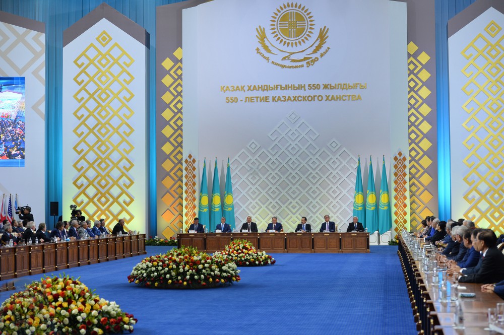 Azerbaijani president attends ceremonial meeting devoted to 550th anniversary of Kazakh Khanate