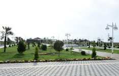 Azerbaijani president attends opening of Flag Square in Kurdamir district