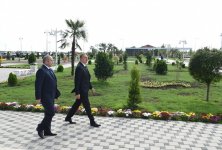 Azerbaijani president attends opening of Flag Square in Kurdamir district