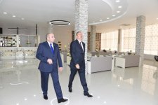 Azerbaijani president attends opening of Flag Square in Kurdamir district