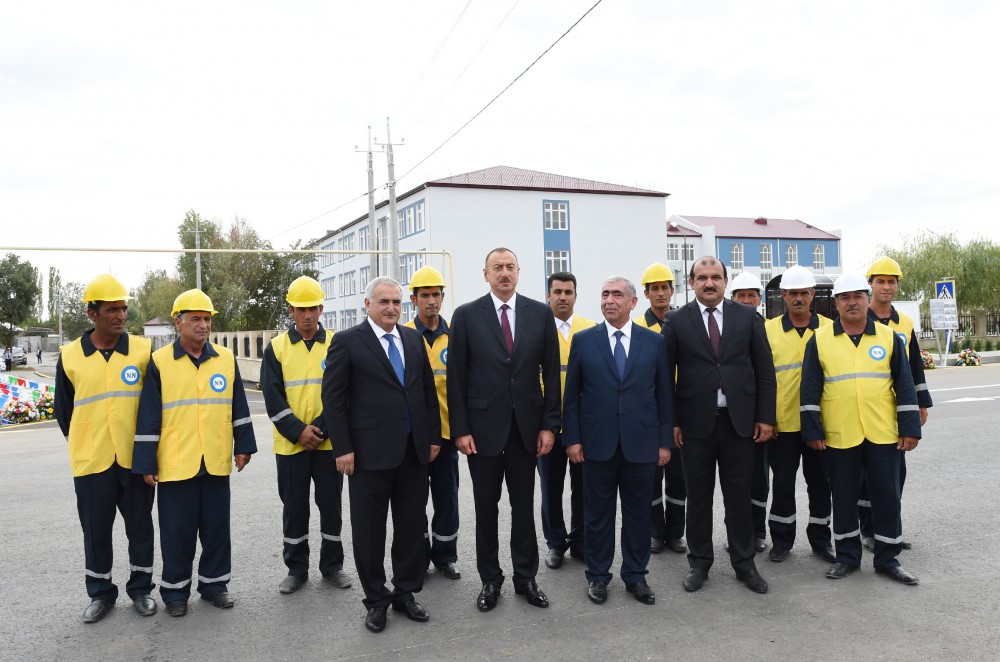 Azerbaijani president attends opening of Aghsu-Kurdamir highway