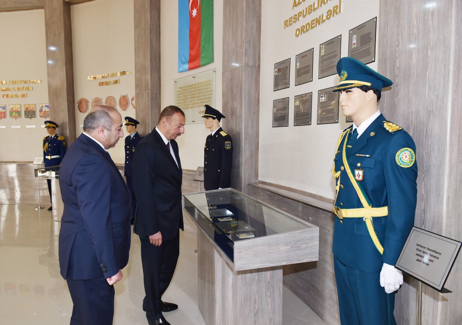Azerbaijani president attends opening of Flag Square in Kurdamir district