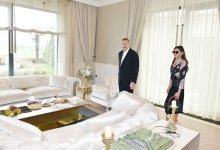 Azerbaijani president, his spouse attend opening of school complex and Golf Club