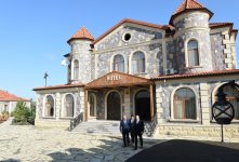 Azerbaijani president reviews roadside recreation center in Ujar