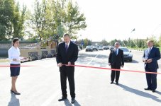 President Ilham Aliyev attends opening of Goychay-Ujar highway
