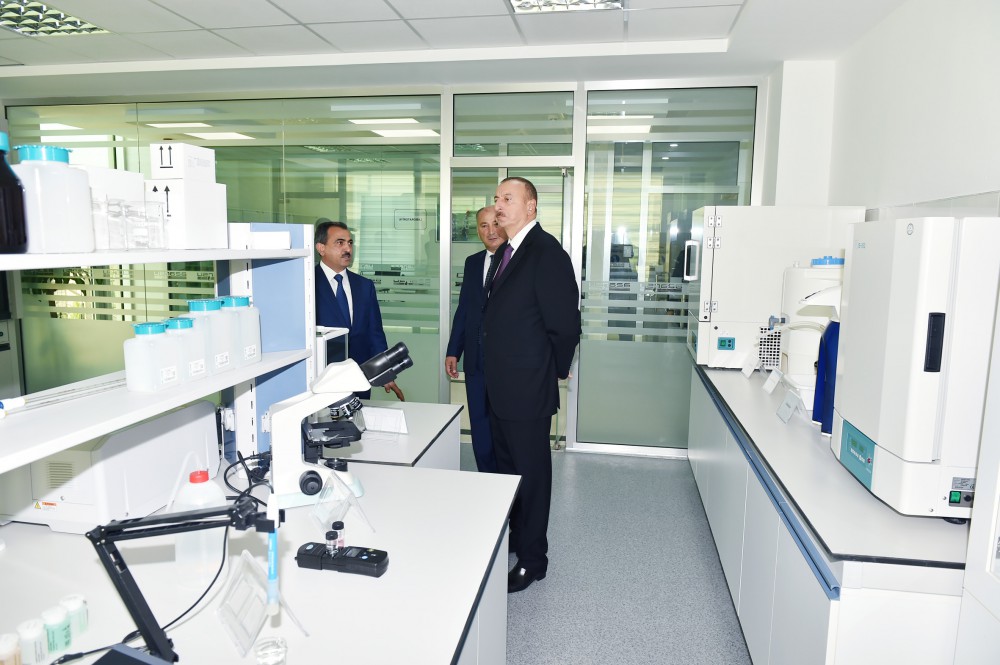 Ilham Aliyev attends ceremony marking finish of project to reconstruct water supply system of Ujar