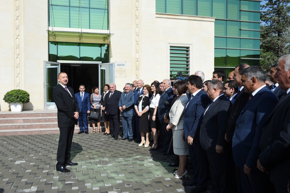 Ilham Aliyev attends ceremony marking finish of project to reconstruct water supply system of Ujar