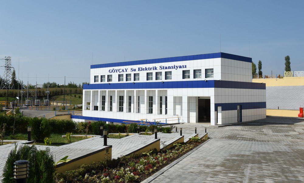 Azerbaijani president attends opening of Goychay hydroelectric power station