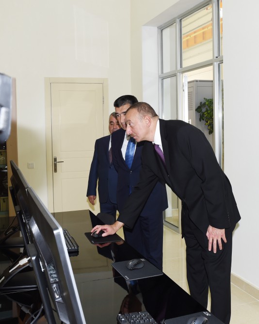 Azerbaijani president attends opening of Goychay hydroelectric power station