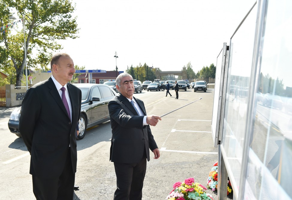 President Ilham Aliyev attends opening of Goychay-Ujar highway