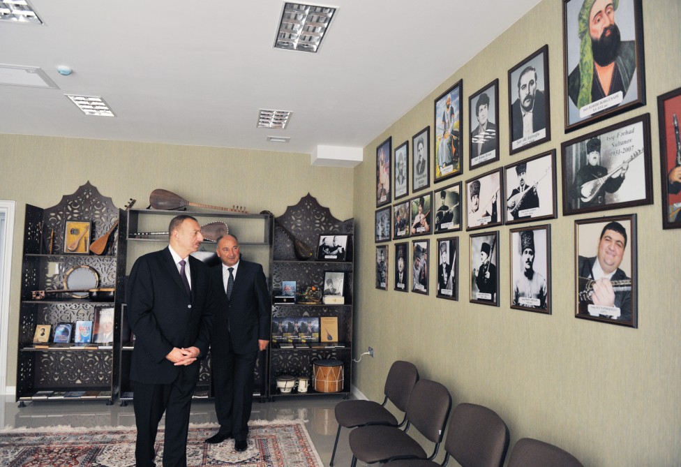 Azerbaijani president attends opening of Ujar Youth Center