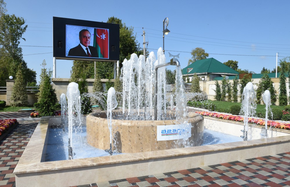 President Aliyev attends ceremony to pump drinking water to Goychay city (PHOTO)