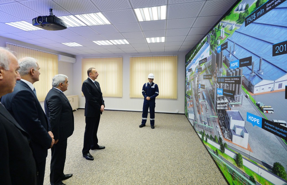President Aliyev participates in groundbreaking ceremony of High Density Polyethylene Plant in Sumgayit