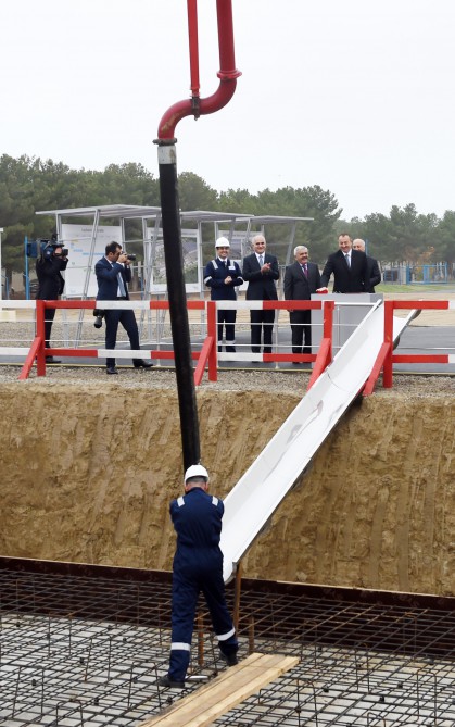 President Aliyev participates in groundbreaking ceremony of High Density Polyethylene Plant in Sumgayit