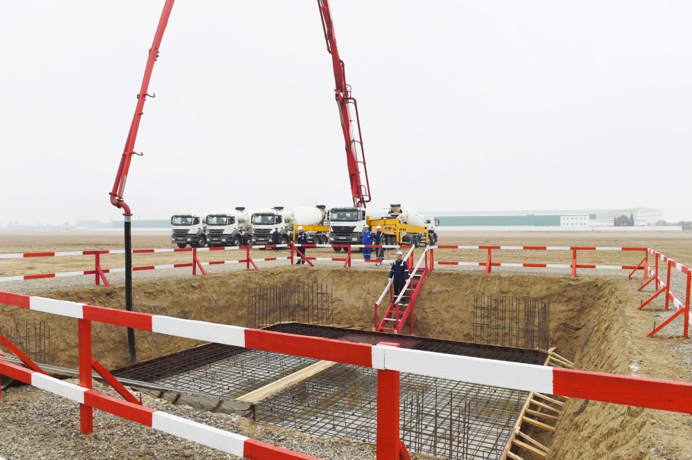 President Aliyev participates in groundbreaking ceremony of High Density Polyethylene Plant in Sumgayit