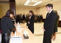 Azerbaijani president, his spouse vote at parliamentary election