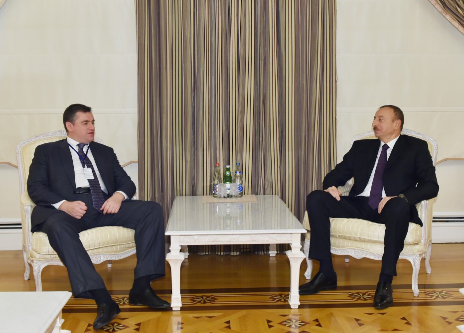 President Aliyev receives chairman of Russian State Duma Committee