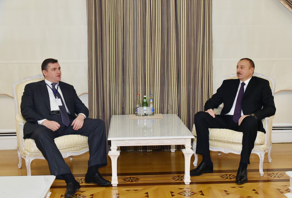 President Aliyev receives chairman of Russian State Duma Committee