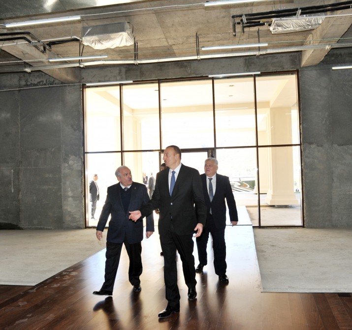 Azerbaijan's president views “Markhal” sanatorium and resort construction in Shaki